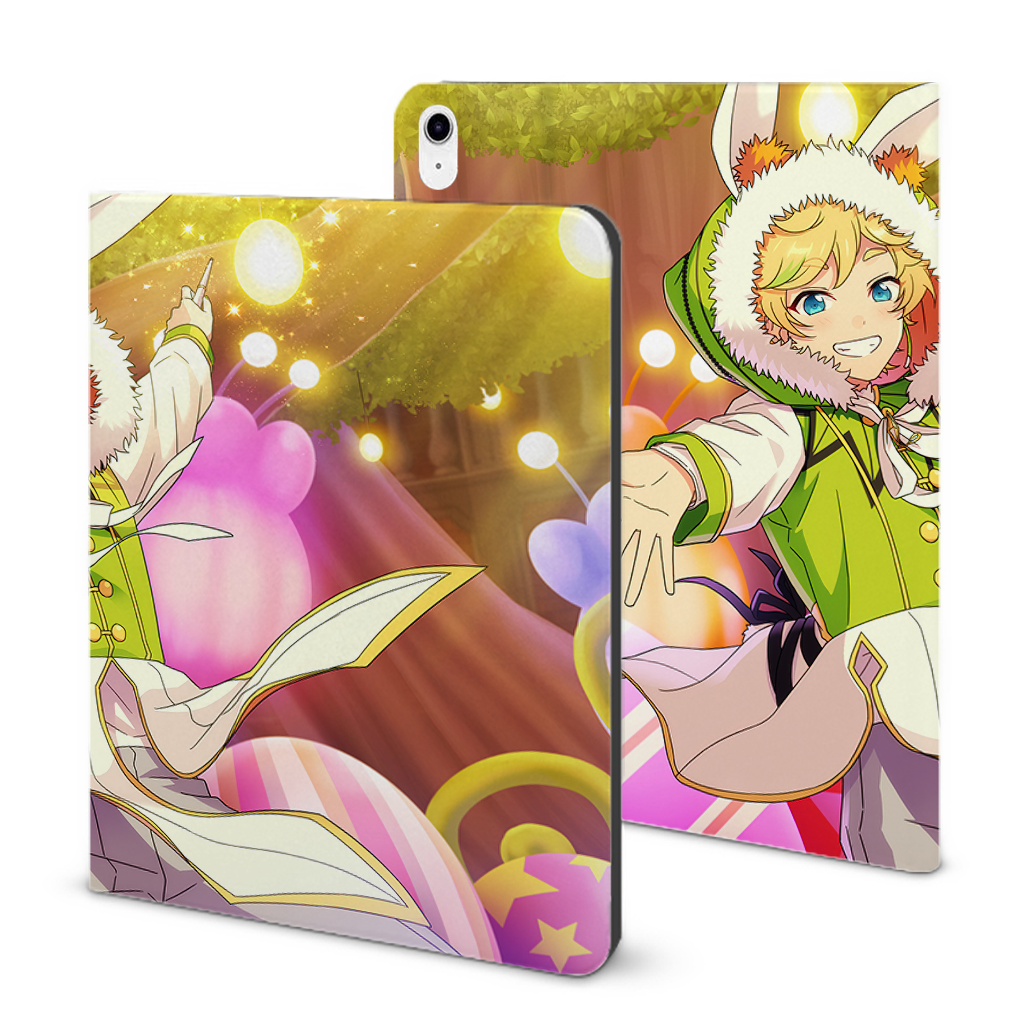 （画像用） あんさんぶるスターズ! Ensemble Stars IPad ケース ブック型 PUレザー TPU 耐衝撃 軽量 薄型 ペン収納なし 全面保護 IPad 各モデル対応